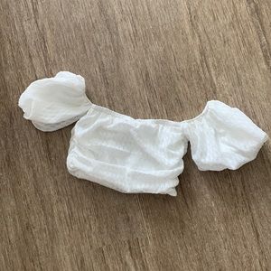 Nasty Gal white crop top